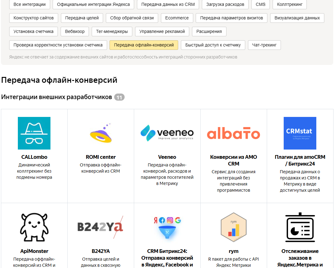Сквозная аналитика в Метрике интеграция