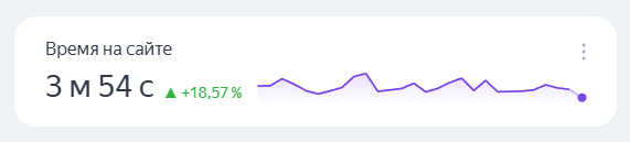 время на сайте реальный пользователь