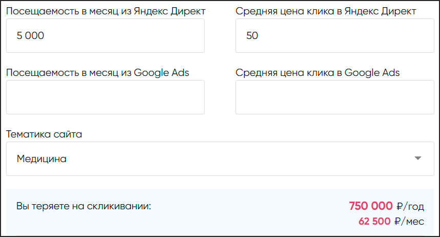 ущерб от фрода с рекламой медицина