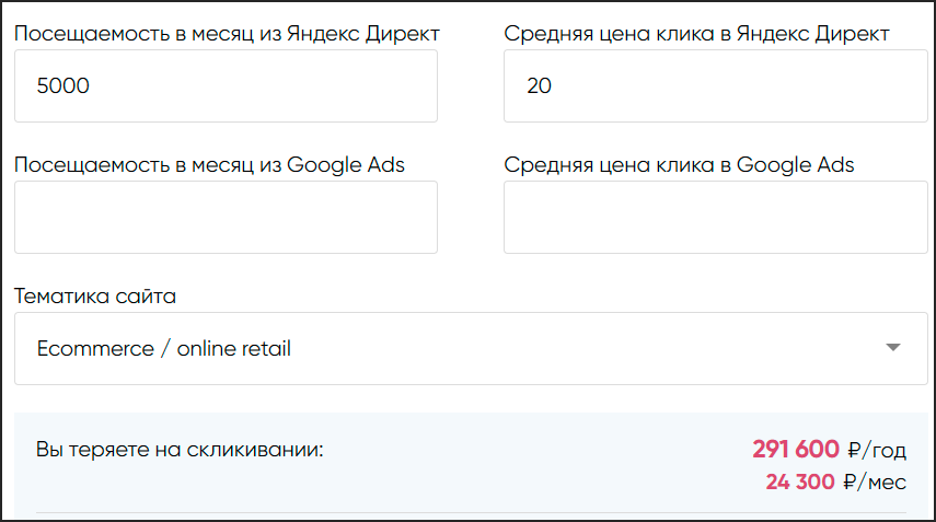ecommerce потери от скликивания