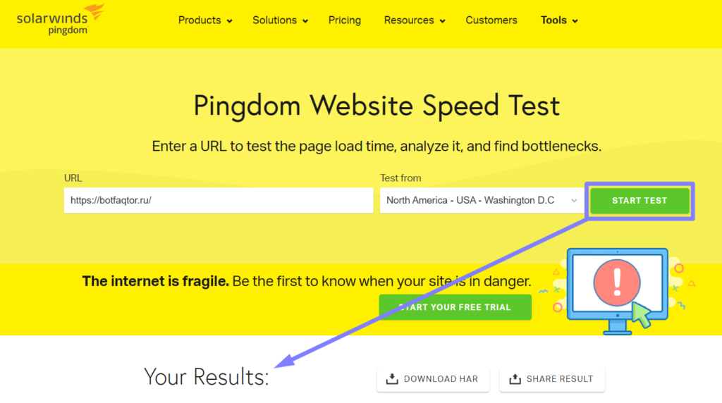 Pingdom Tools